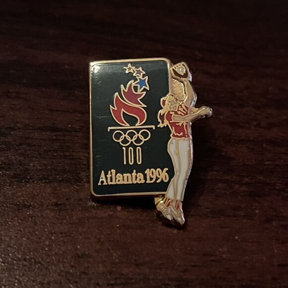 1996‎ Atlanta Olympics Softball Event Lapel Hat Pin - Picture 1 of 3